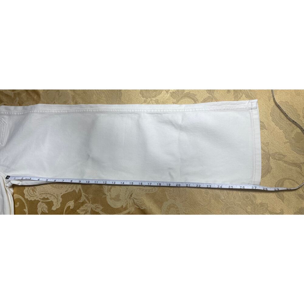 Reformation Size 23 Womens Jeans White Alyssa Stretch HighRise Wide Leg Cropped - Picture 12 of 12